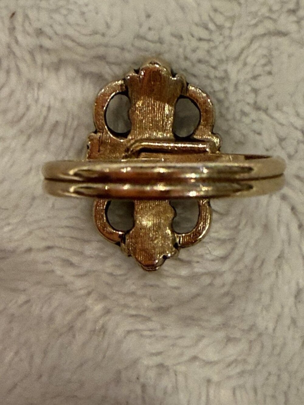 Vintage Sarah Coventry LIGHTS RING Gold Crystal Rhinestone Adjustable - Picture 8 of 8